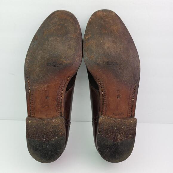 Cole Haan Mens Size 11 Brown Leather Monk Strap Cap Toe Formal Dress Shoes main image 8